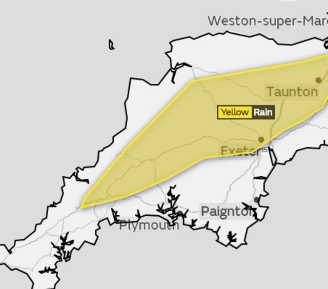 Weather warning map