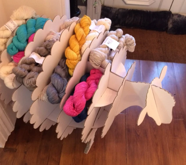 Sheep-shaped wool rack