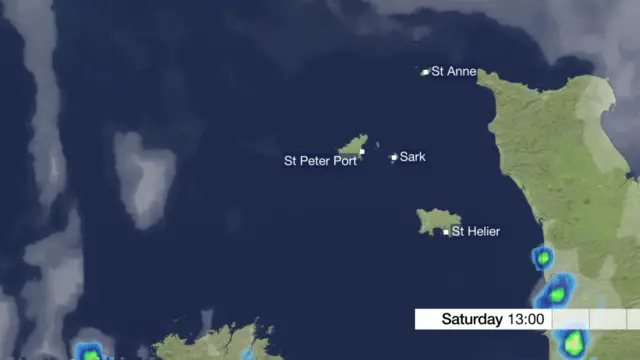 weather map for the Channel Islands