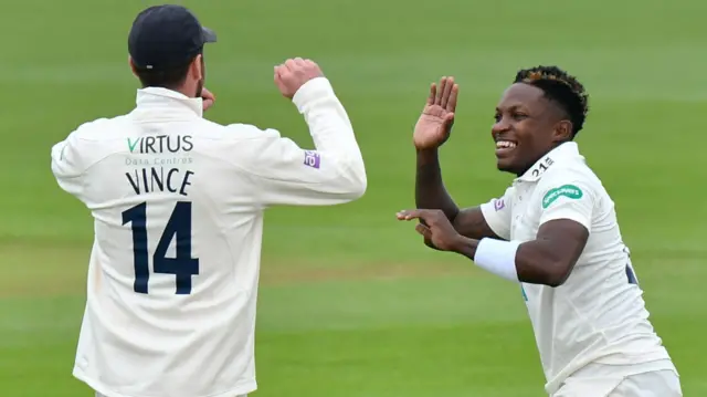 James Vince and Fidel Edwards