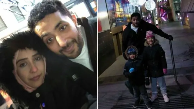 Areena Saeed, pictured with Sami Salem, and children Shadia Salem, seven, and Rami Saeed, four