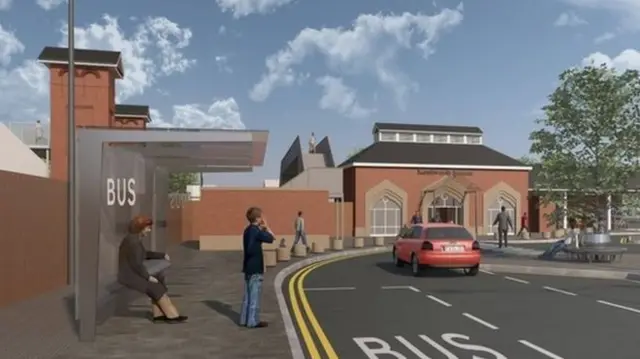 An artist impression of the station