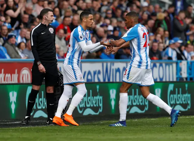 Ince comes on for Huddersfield