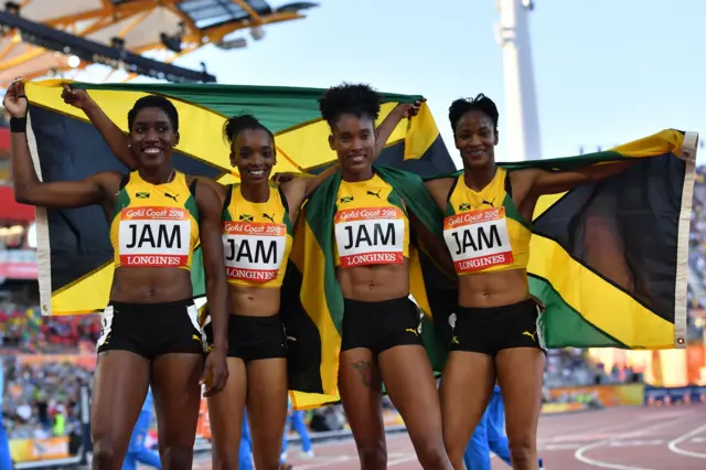 Jamaica's 4x400m women's relay team