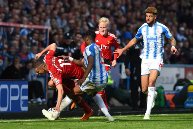 Action from Huddersfield v Watford