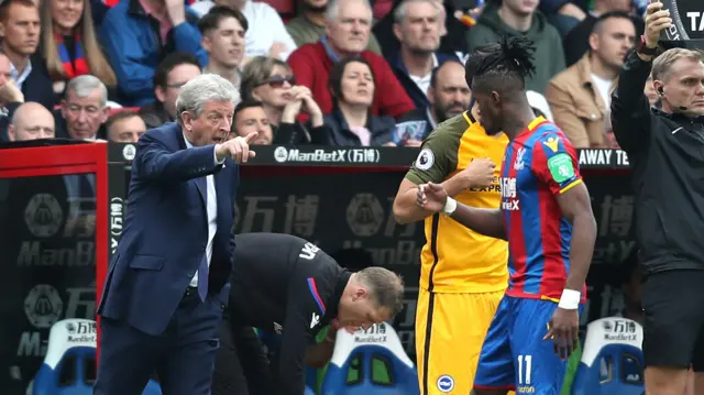 Wilfried Zaha and Roy Hodgson