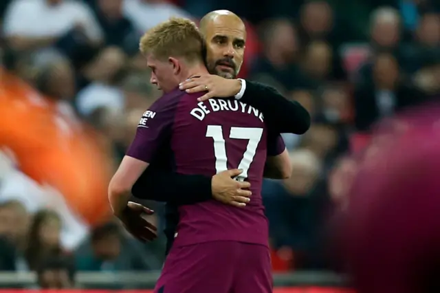 Kevin De Bruyne and Pep Guardiola