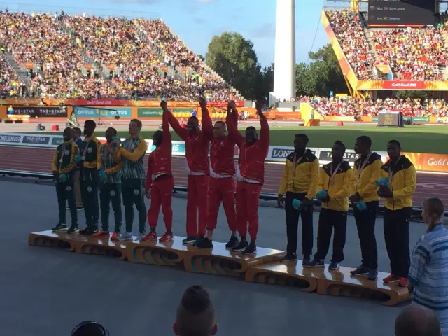 England relay podium