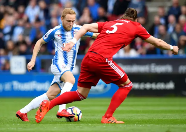 Alex Pritchard in action for Huddersfield