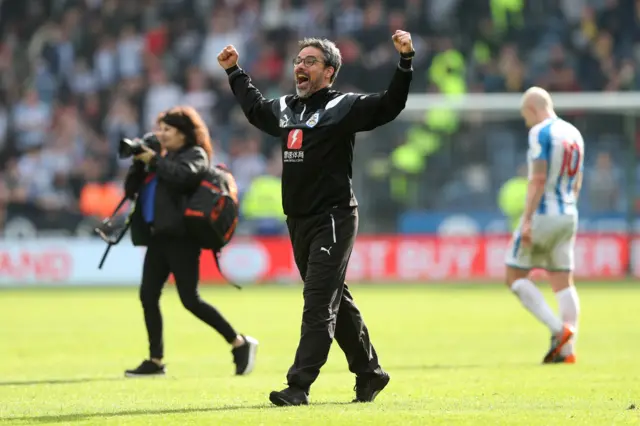 Huddersfield's David Wagner celebrates