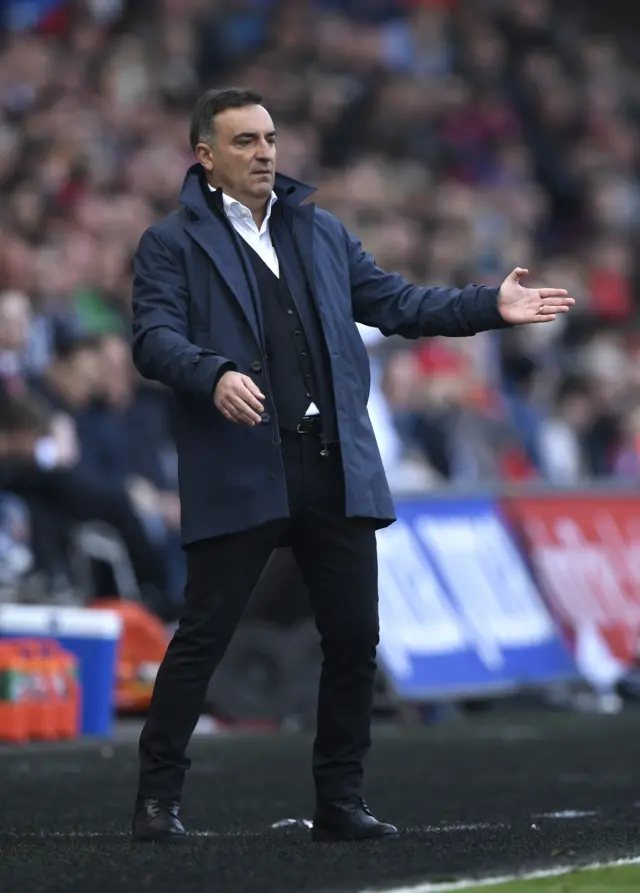 Carvalhal paces the touchline