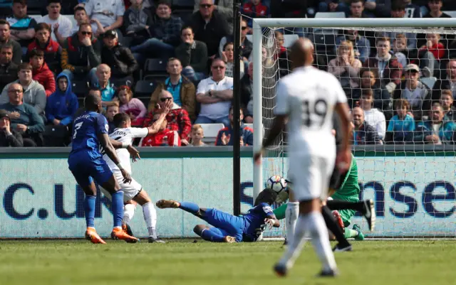 Kyle Naughton scores an own goal