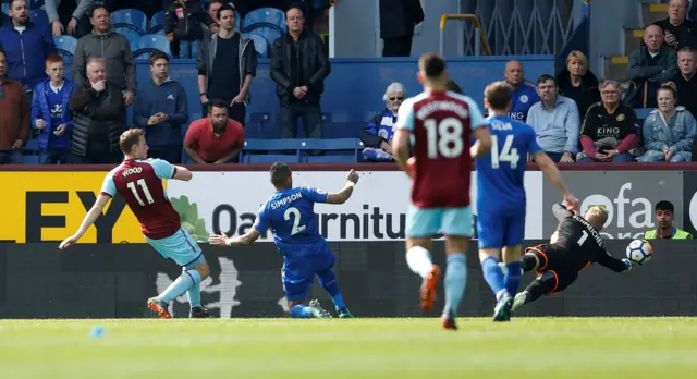 Chris Wood scores against Leicester