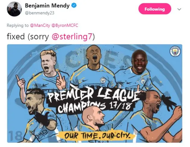 Mendy tweet