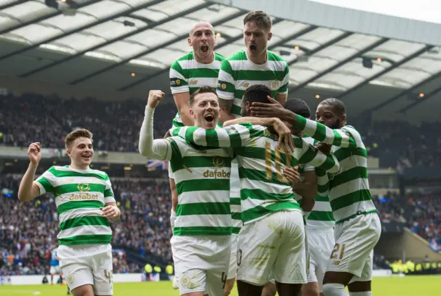 Celtic celebrate Moussa Dembele's goal