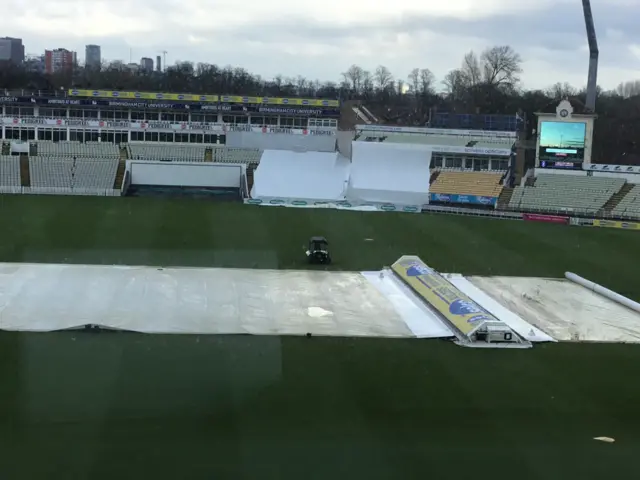 Groundstaff at work at Edgbaston