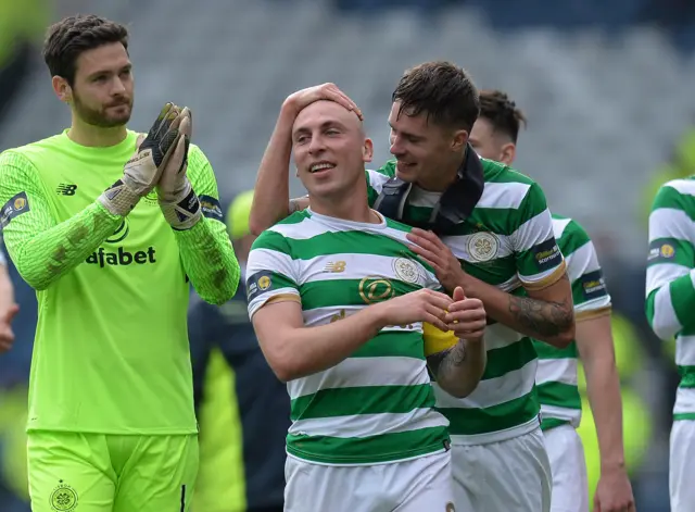 Celtic celebrate their Scottish Cup semi-final victory