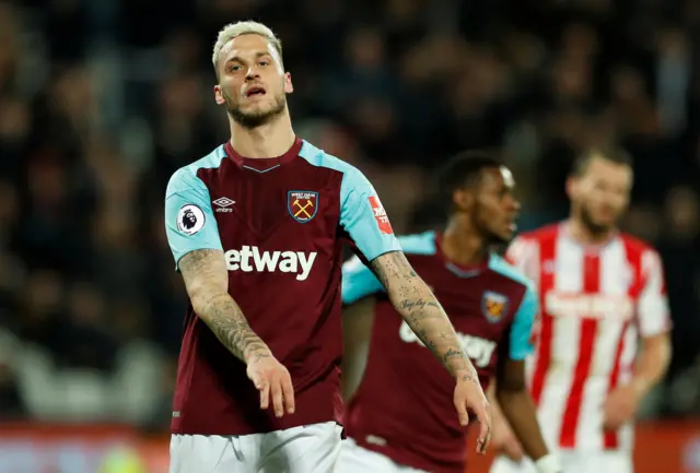 Marko Arnautovic reacts