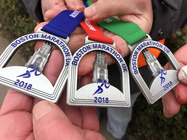 Boston marathon medals