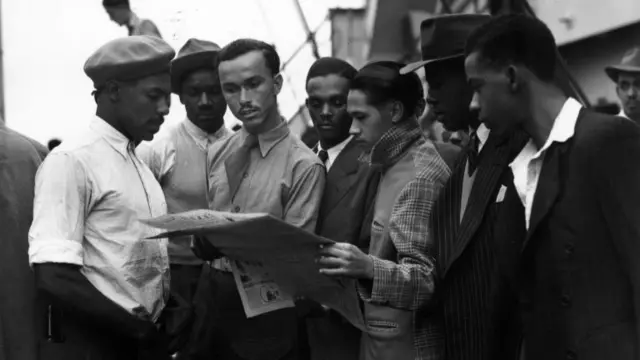 Jamaican migrants on board the Empire Windrush, 1948