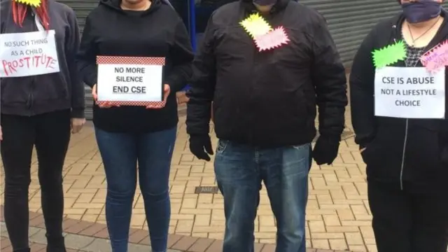 Telford inquiry protestors