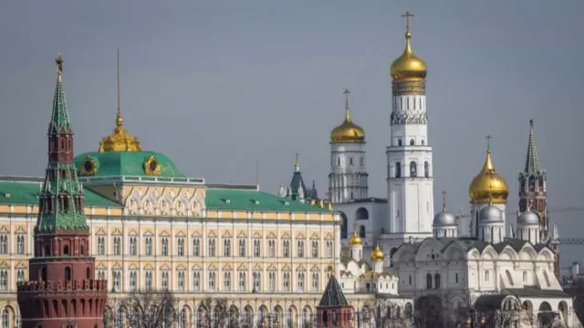 Kremlin towers and cathedrals in Moscow