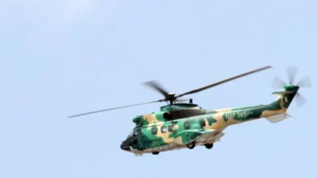 A Nigerian helicopter