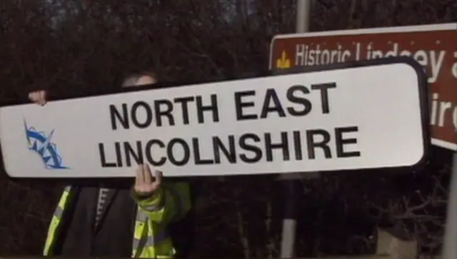 North East Lincolnshire sign