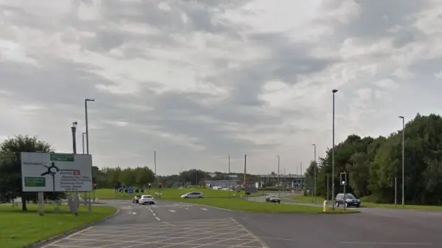 Sydney Road leading into Crewe Green Roundabout