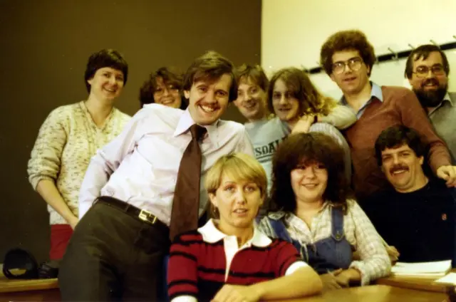 Karen (far left) in 1984 with her nursing training class