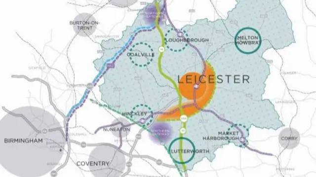 Map of Leicestershire