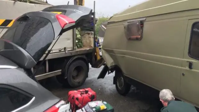 Lorry crush scene