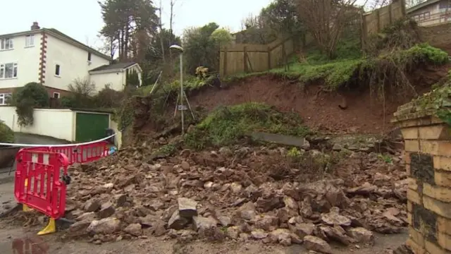 Landslip in Totnes