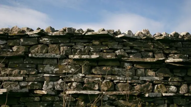 A dry stone wall in England