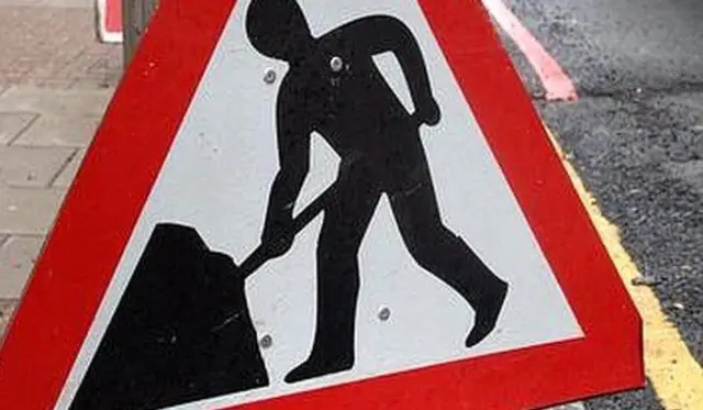 Roadworks sign