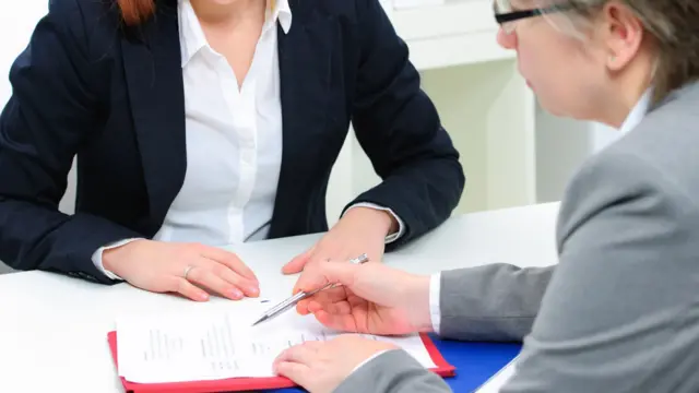 Two women in a meeting