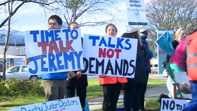 Striking junior doctors in Derby