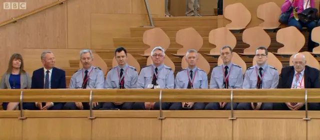 The Tory MSP welcomes members of the RAF to the gallery