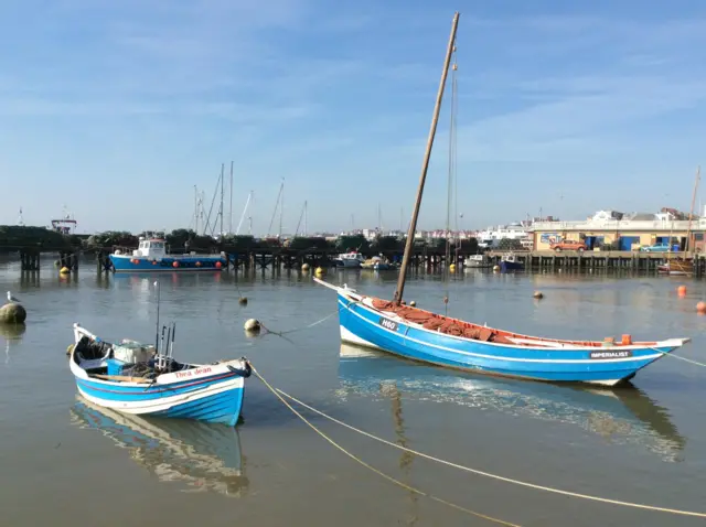 Boats in Bridlington harbor