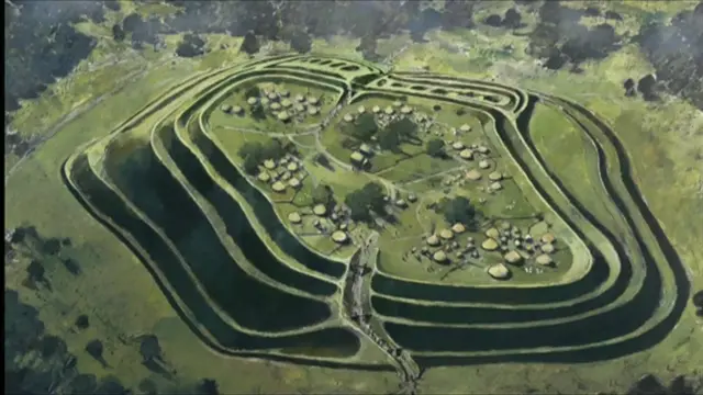 What the hill fort might have looked like in the iron age