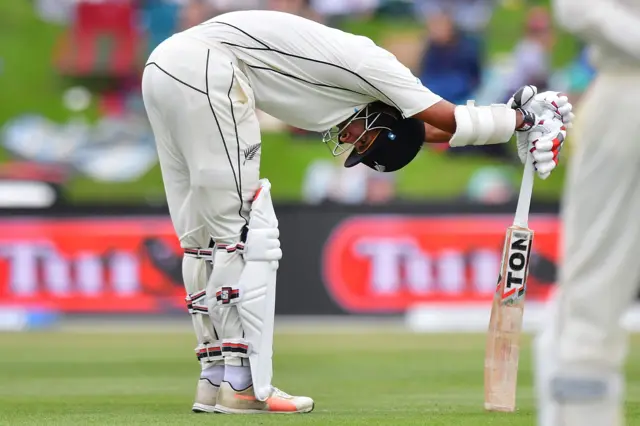 Jeet Raval after being hit