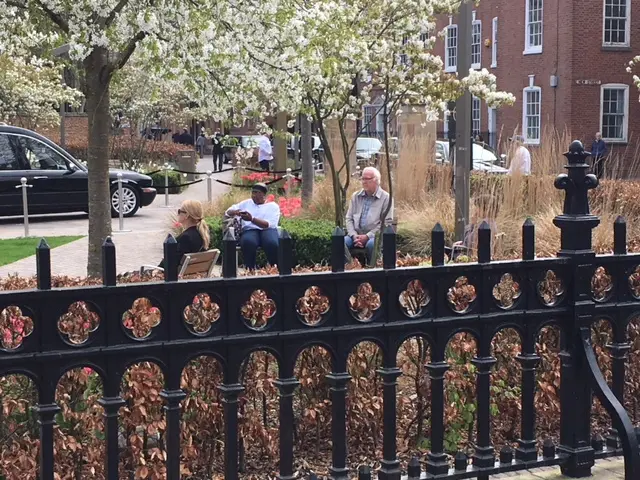 People outside Leicester Cathedral