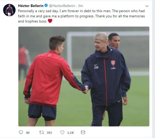 Message of support from Héctor Bellerín