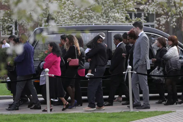 Mourners at Ragoobeer funeral