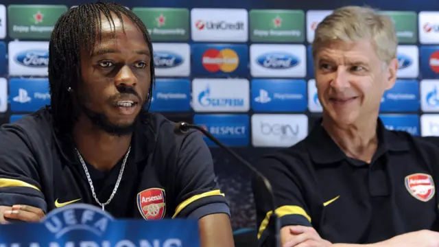 Gervinho and Arsene Wenger