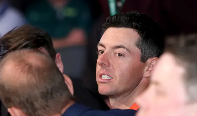 Rory McIlroy delivered a good luck message to Frampton in his dressing-room before Saturday's fight