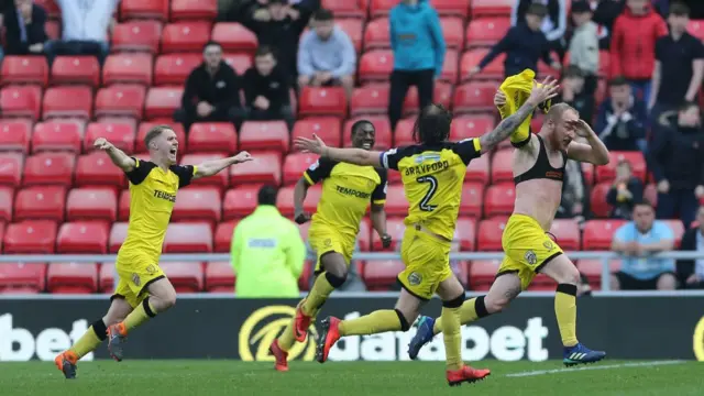 Burton celebrate