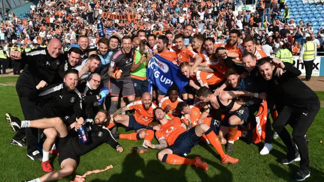 Luton celebrate