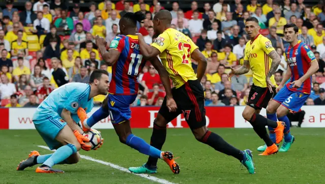 Wilfried Zaha and Orestis Karnezis