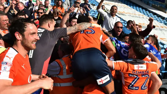 Luton celebrate